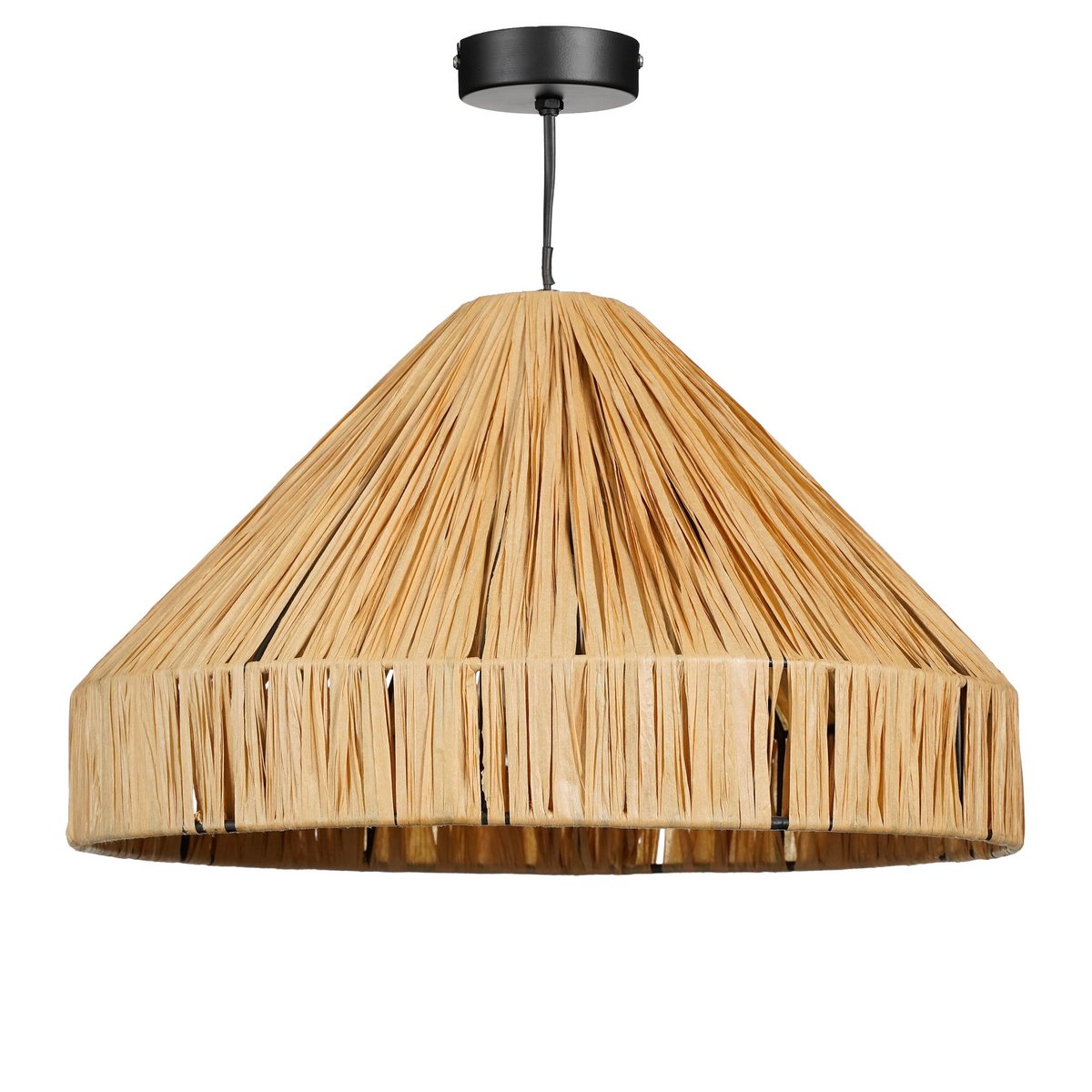 Suspension raphia conique - Collection Luminaires ARCANCE