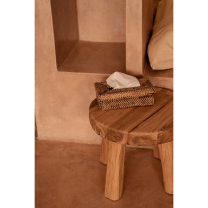 La Boîte à Mouchoirs Classique en Rotin - Brun Naturel
