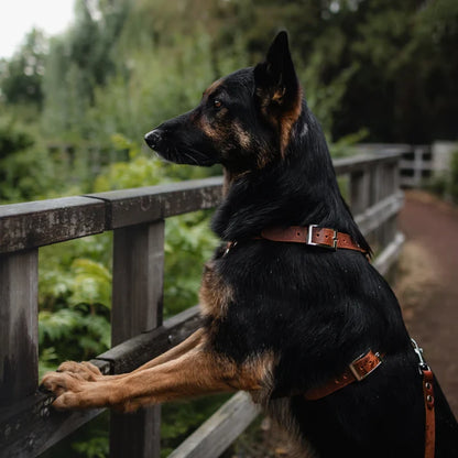 Harnais Y pour chien en cuir – NO CHICHI Brun