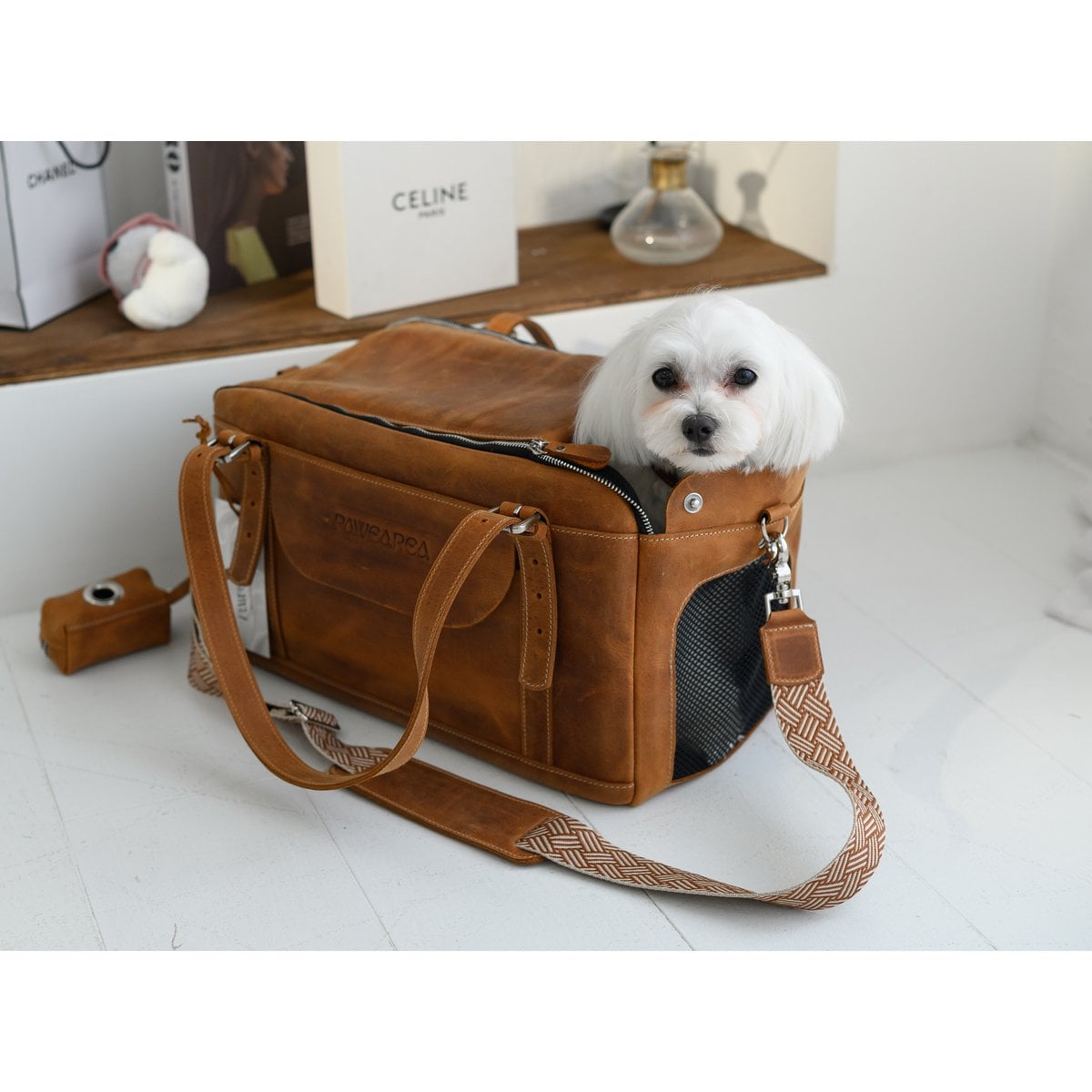 Sac de transport en cuir véritable pour chien et chat – PAWEREA