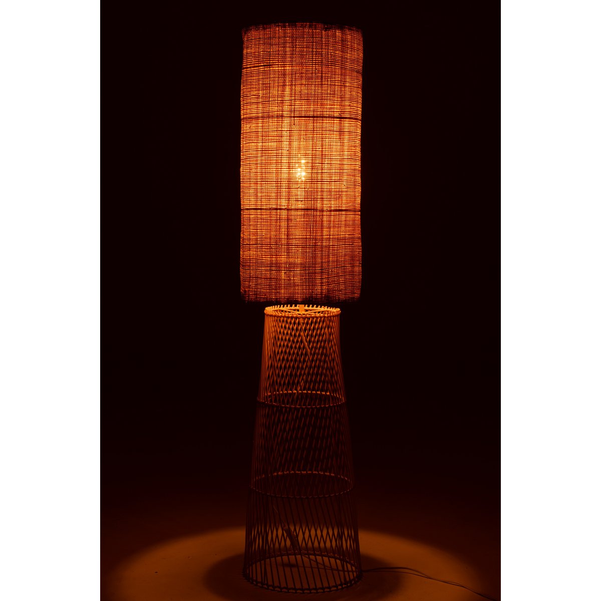 J-Line Lampe Chambre Lin/Bambou Naturel