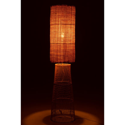 J-Line Lampe Chambre Lin/Bambou Naturel