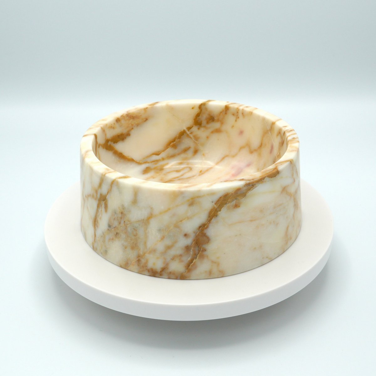 Bol pour chien et chat en marbre véritable – Calacatta Or