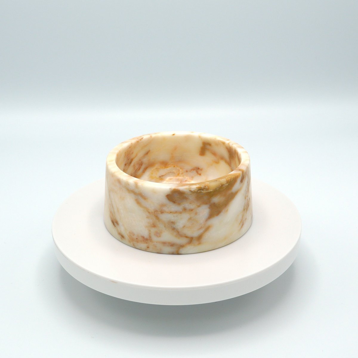 Bol pour chien et chat en marbre véritable – Calacatta Or