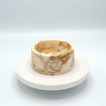 Bol pour chien et chat en marbre véritable – Calacatta Or