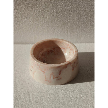 ANIMAUX D'ATELIER | Bol de nourriture en marbre | Crème Rose