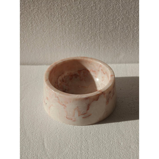 ANIMAUX D'ATELIER | Bol de nourriture en marbre | Crème Rose