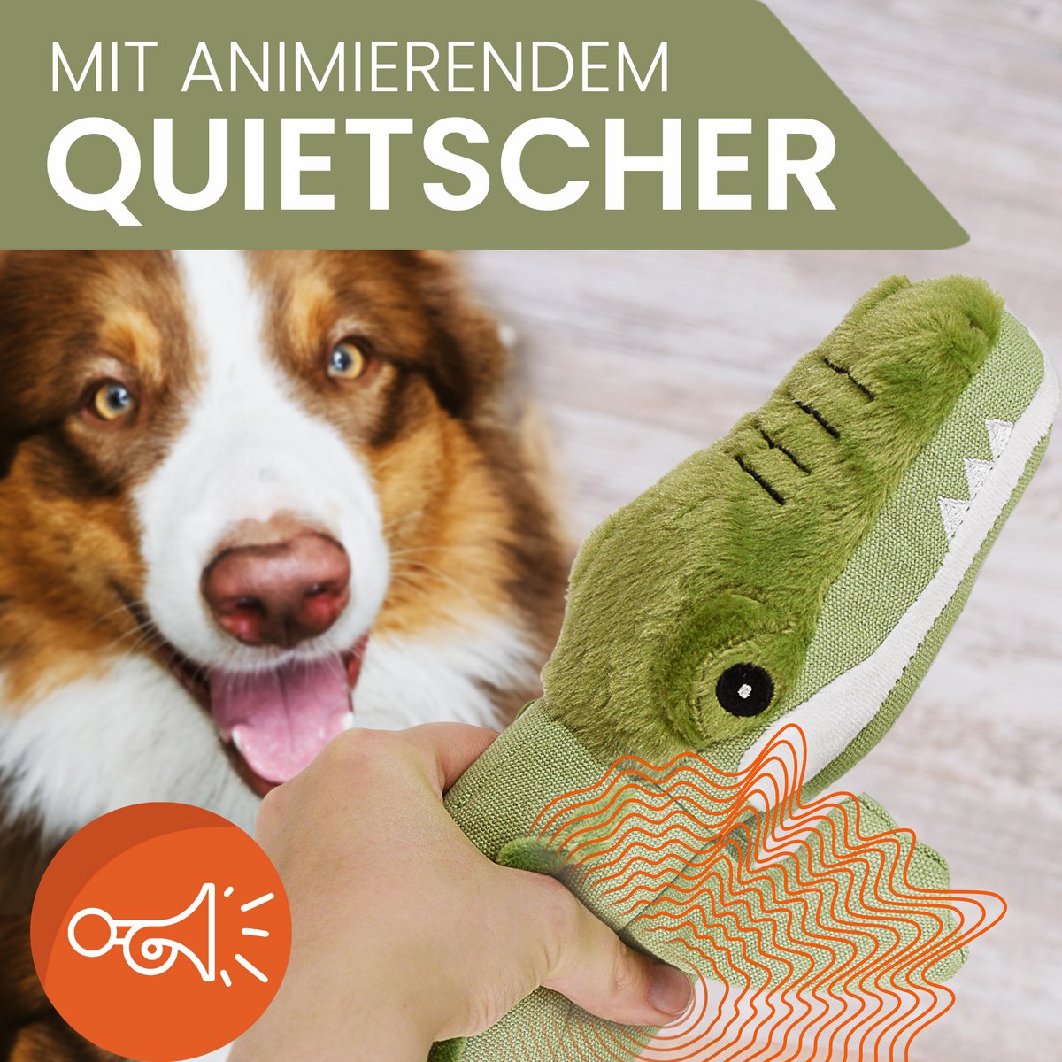 Kris – Jouet Crocodile pour chien avec couineur