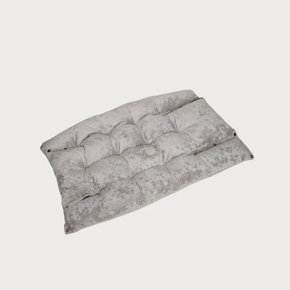 Lit pour chien transformable MALIBU – Velours marbre beige clair