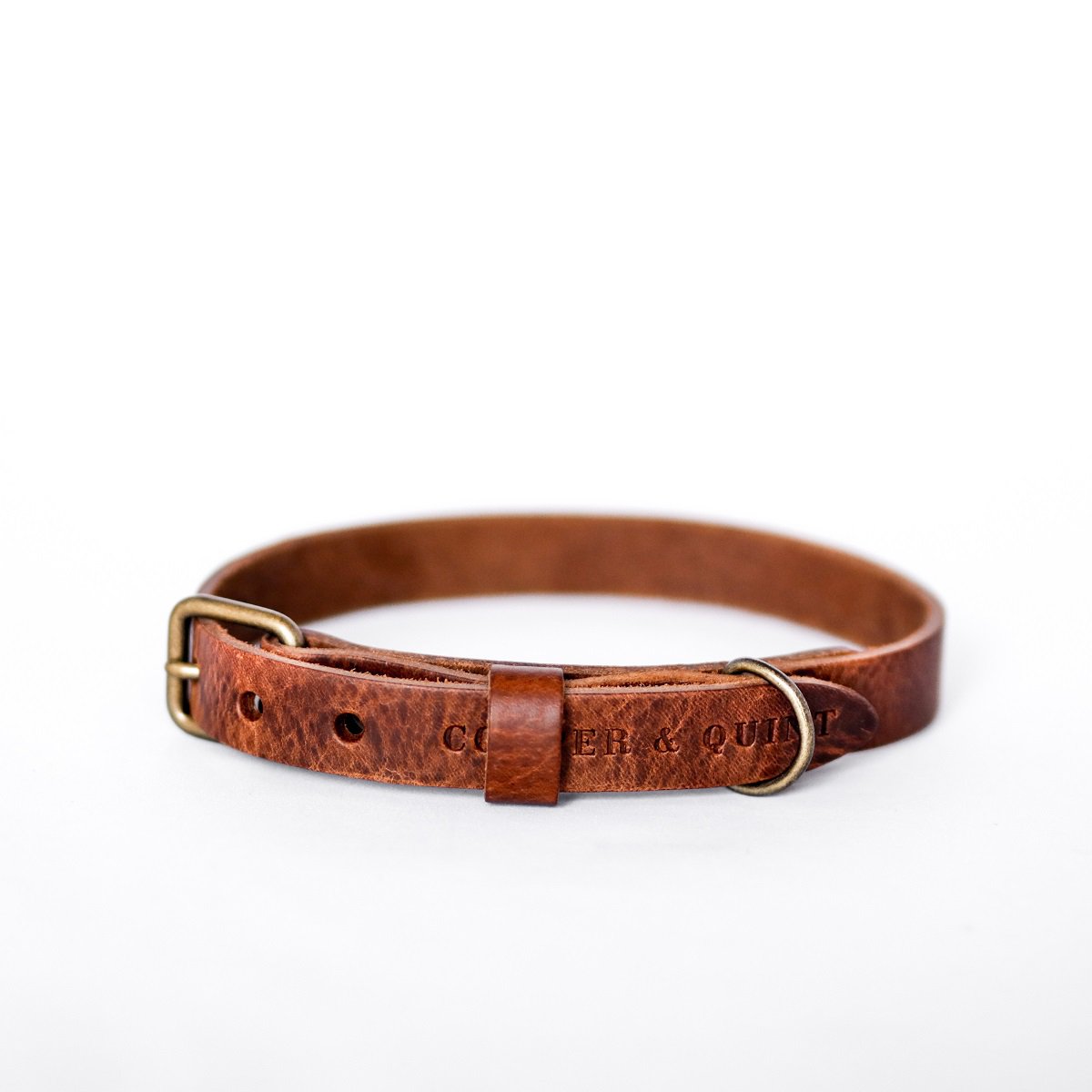 No Fuss – Collier pour chien en cuir marron
