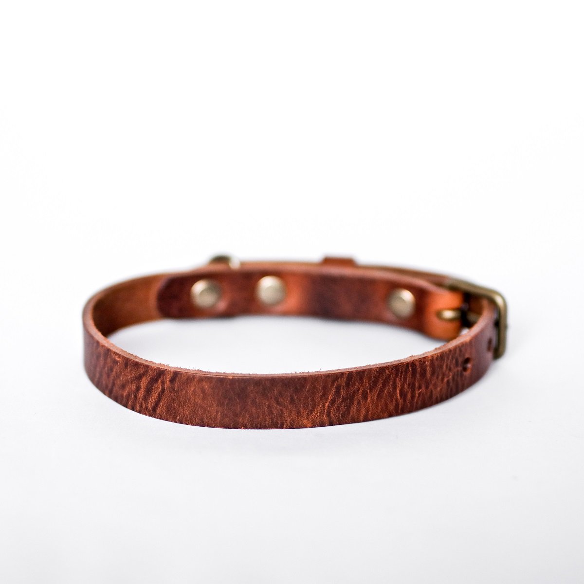 No Fuss – Collier pour chien en cuir marron
