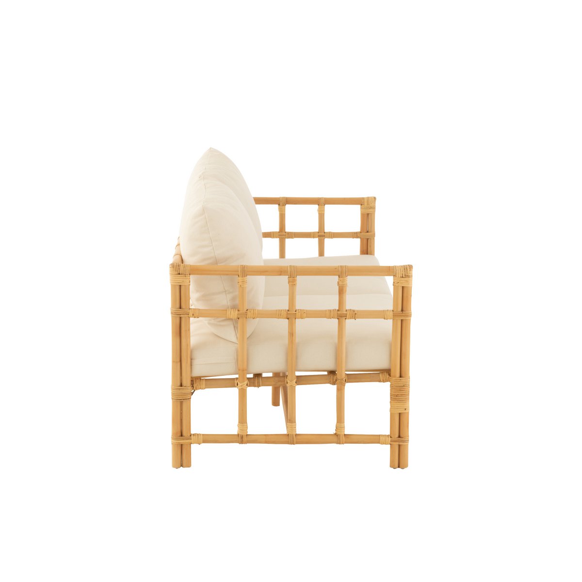 Canapé Elise rotin naturel – vue de dos