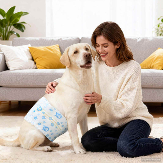 Couches jetables pour chien mâle taille L, labrador avec protection, intérieur maison