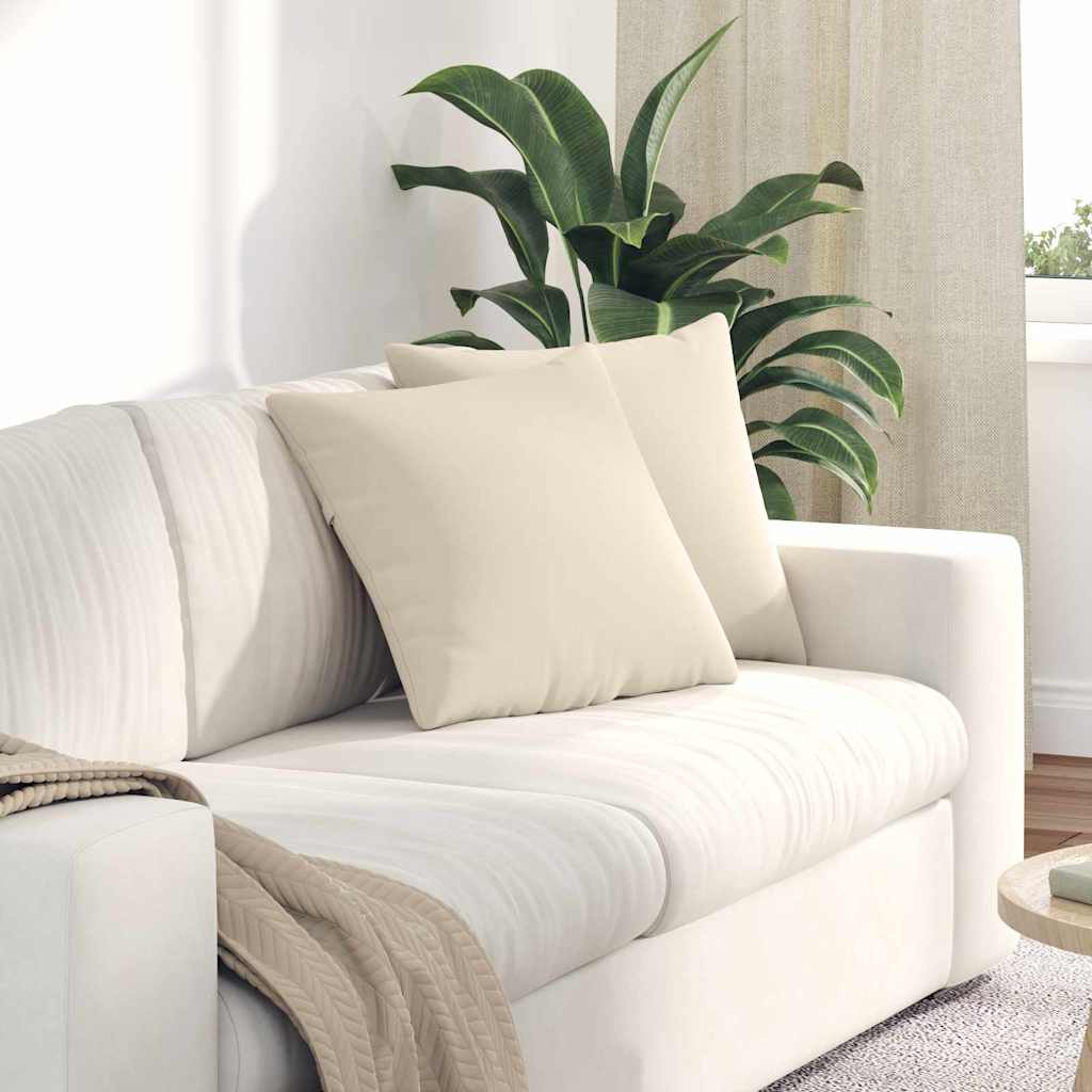 Coussins beige 45×45 cm — Lot de 2