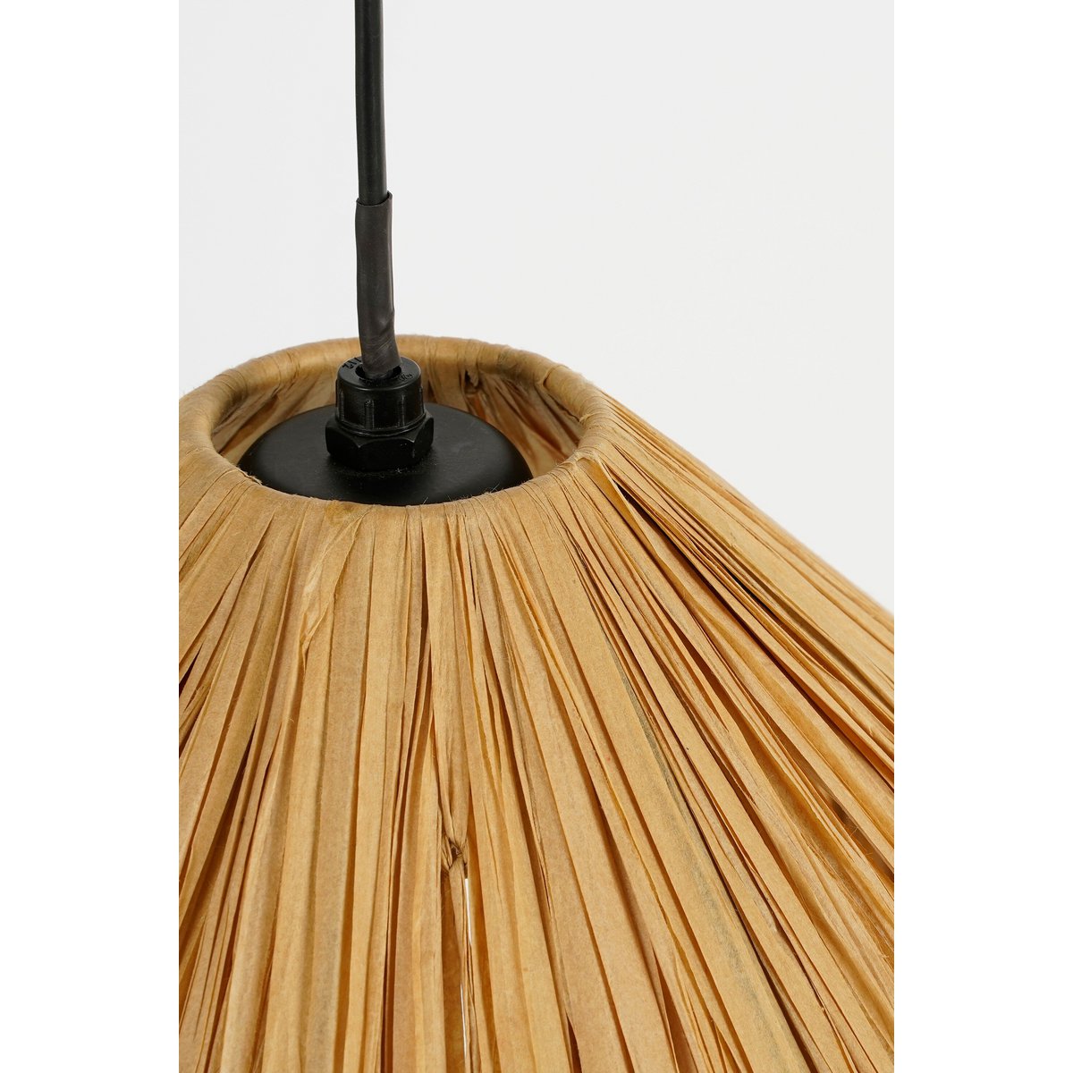 Lampe suspendue Elisa raphia naturel Ø40 cm — Lumière bohème