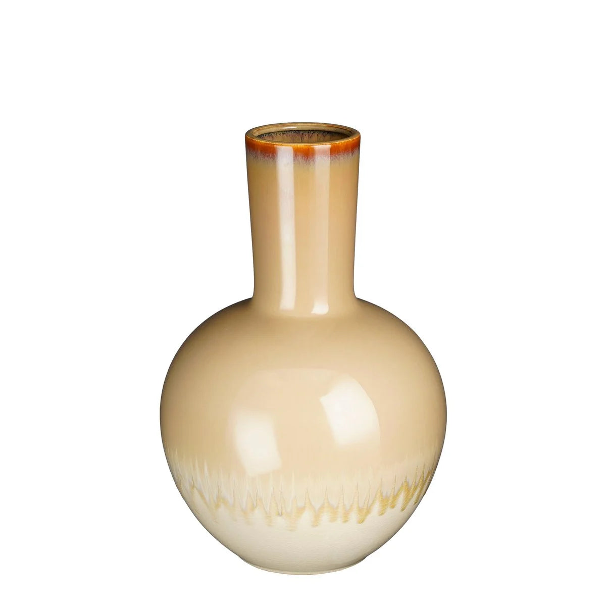 Vase Holm céramique crème 42 cm — Pièce artisanale signature