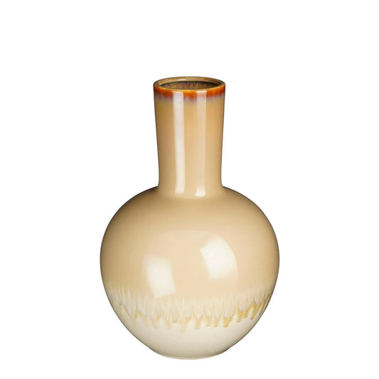 Vase Holm céramique crème 42 cm — Pièce artisanale signature