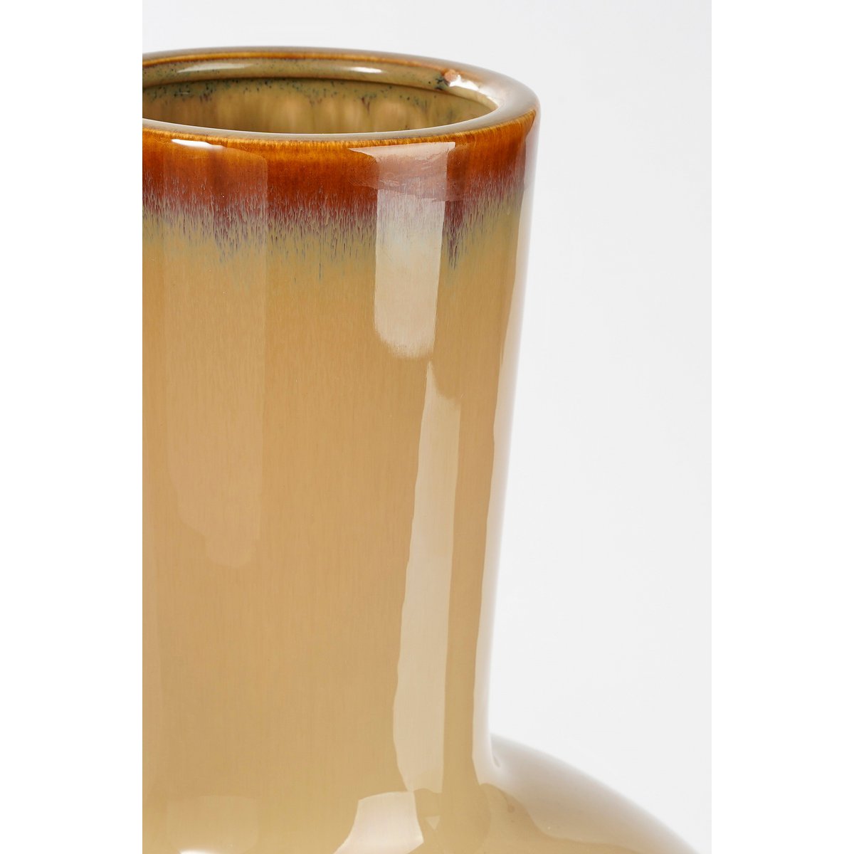 Vase Holm céramique crème 42 cm — Pièce artisanale signature