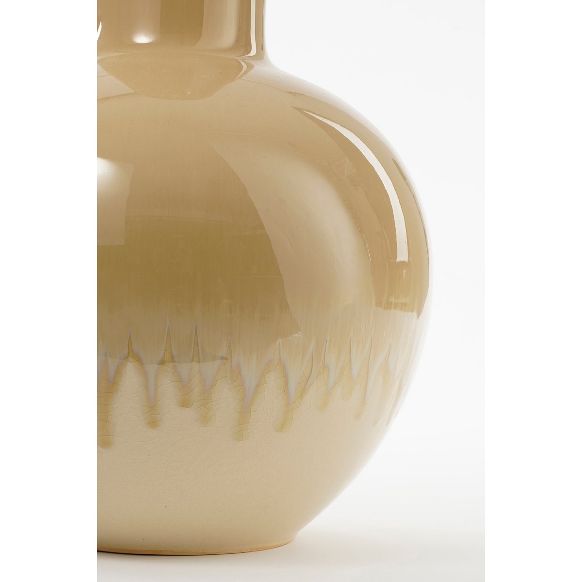 Vase Holm céramique crème 42 cm — Pièce artisanale signature