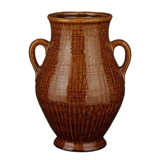 Amphore Elena céramique brun 39 cm — Esprit méditerranéen