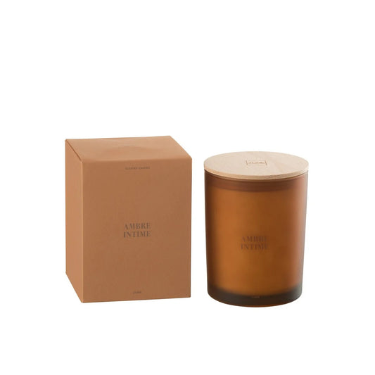 Bougie parfumée Ambre Intime — Chaleur ambrée & élégance cocooning