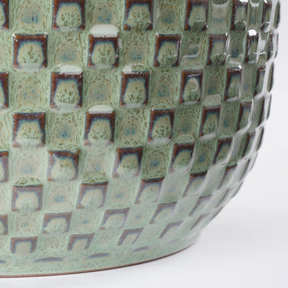 Textured Sage Green Ceramic Cachepot Ø19 cm