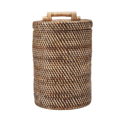 Panier de rangement haut en rotin naturel — Élégance bohème & rangement discret