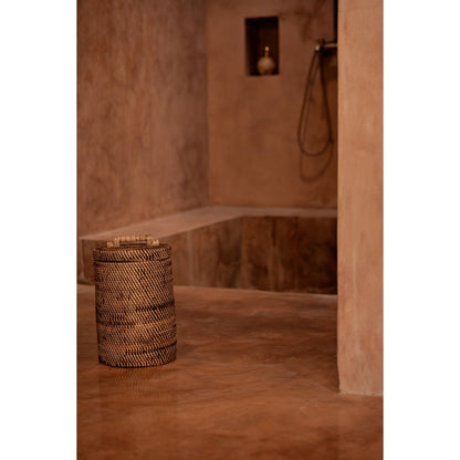 Panier de rangement haut en rotin naturel