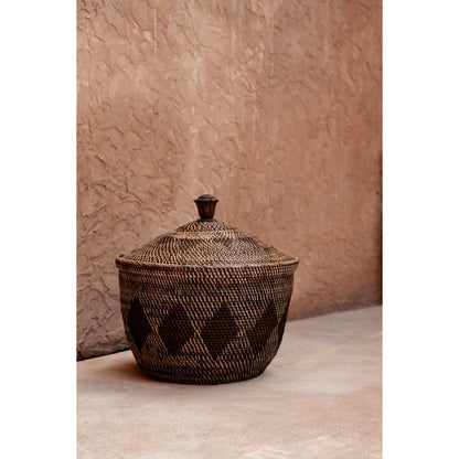 Cesta Crown de ratán natural
