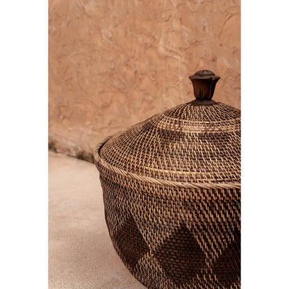 Cesta Crown de ratán natural