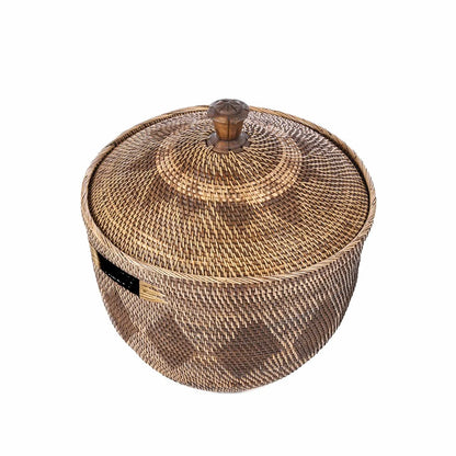 Cesta Crown de ratán natural
