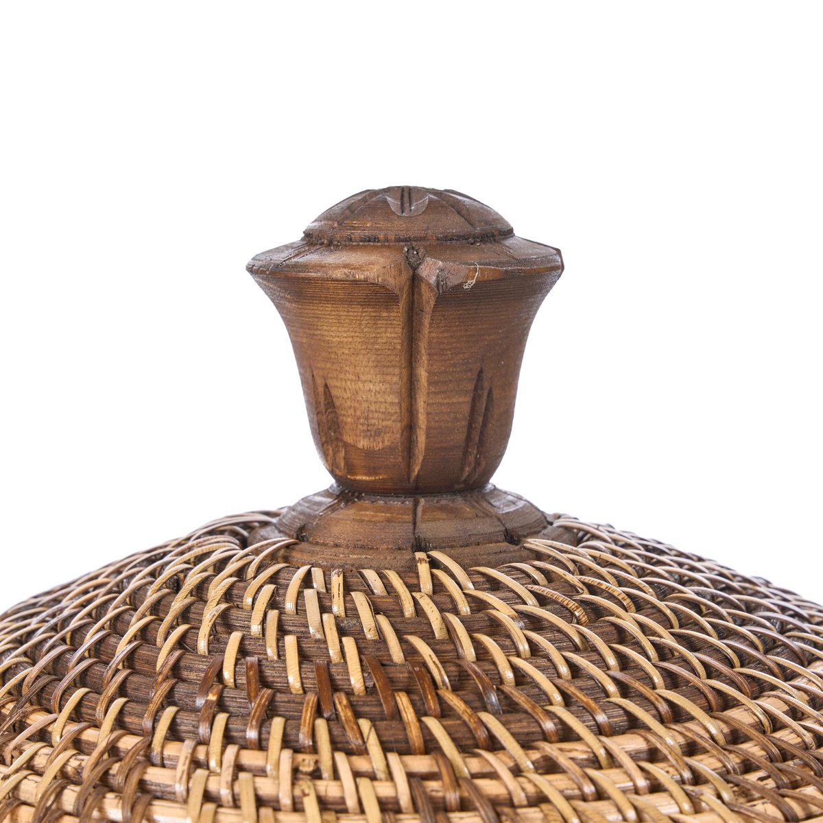 Panier Crown en rotin naturel — Élégance sculpturale & charme bohème