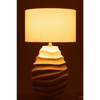 68cm Beige Ceramic Sculpted Table Lamp