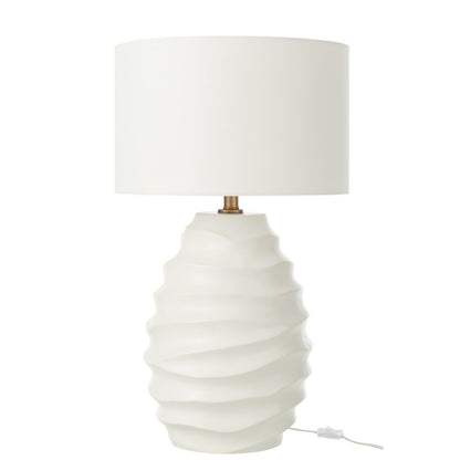 68cm Beige Ceramic Sculpted Table Lamp