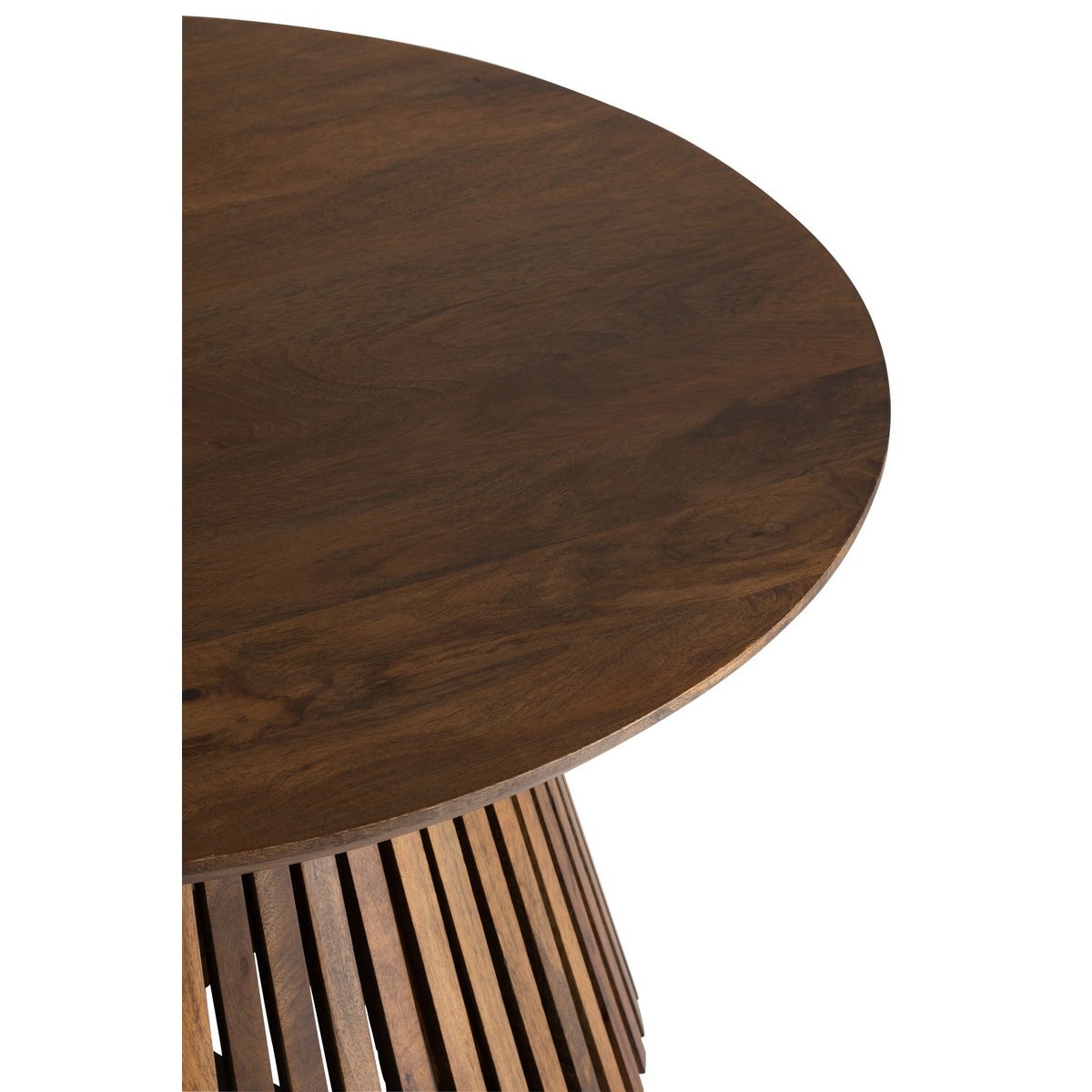 Table Basse Vincent en Bois de Manguier — Design Sculptural Ø80 cm