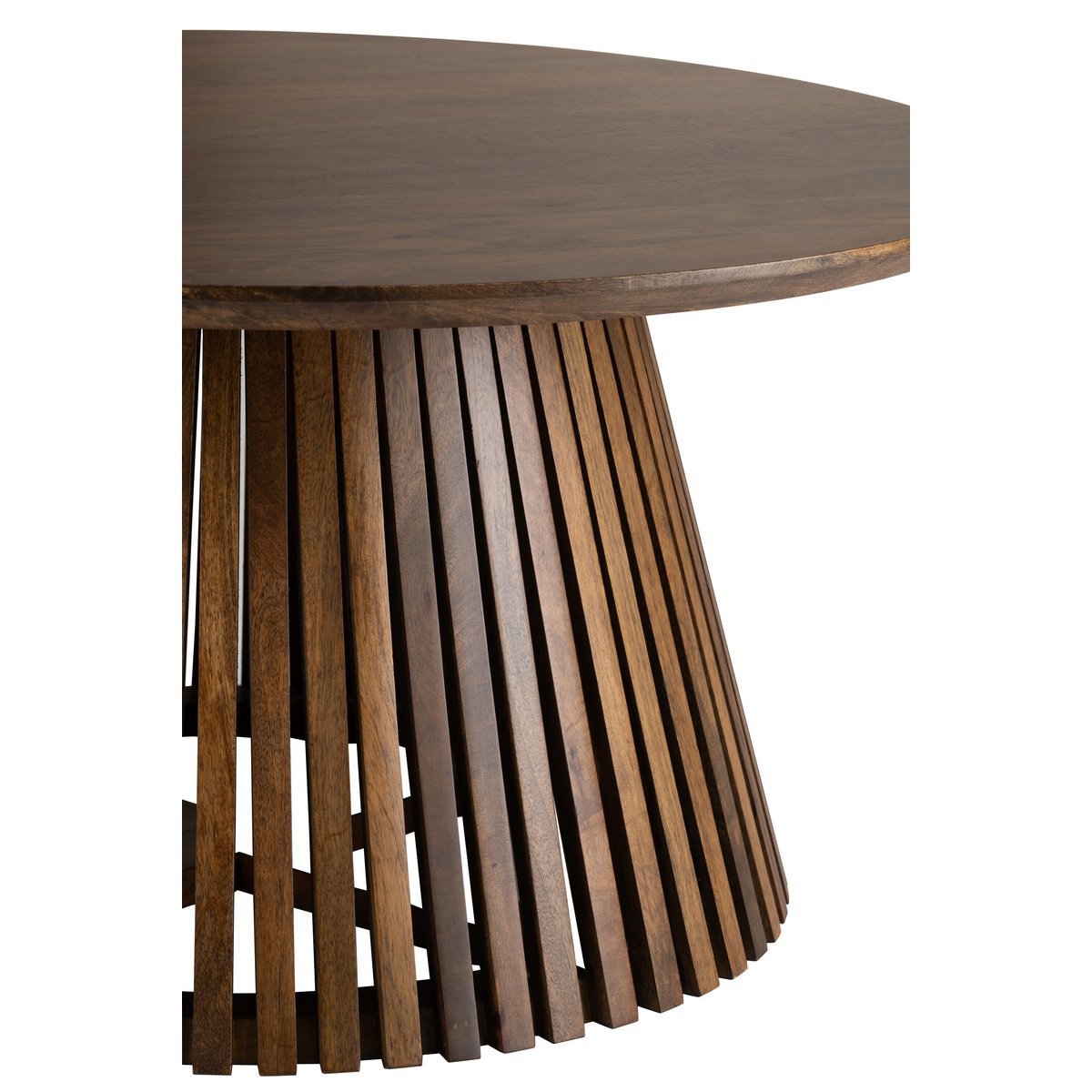 Table Basse Vincent en Bois de Manguier — Design Sculptural Ø80 cm