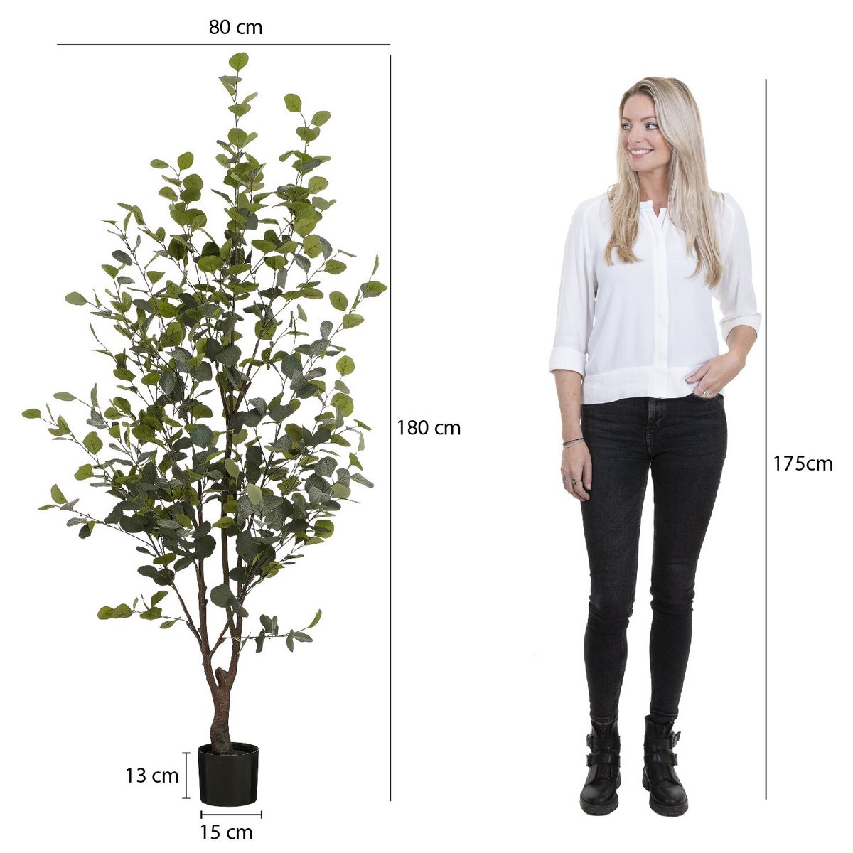 Eucalyptus artificiel 180 cm — Légèreté & élégance naturelle