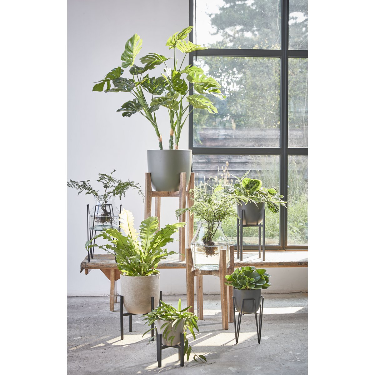 Monstera artificiel 100 cm — L’icône végétale des intérieurs modernes
