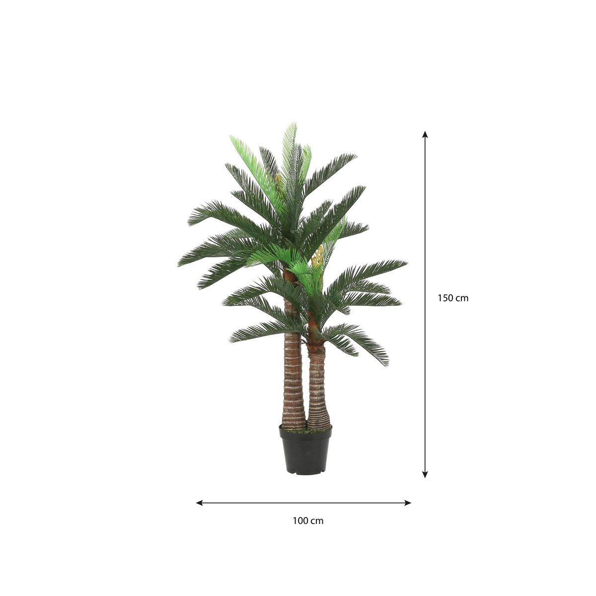 Palmier Cycas artificiel 150 cm — Silhouette tropicale structurée