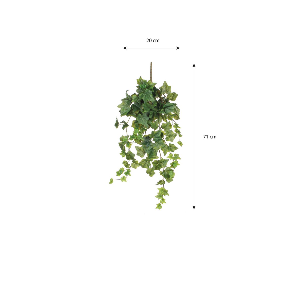 Lierre suspendu artificiel Hedera 71 cm — Cascade végétale naturelle