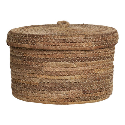 Panier DESIO fermé avec couvercle, vue de face fond blanc