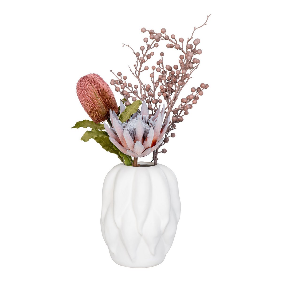 Vase Sculptural en Céramique Beige 26 cm