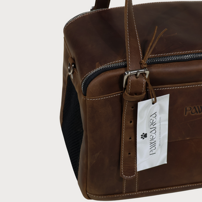 Sac de transport en cuir véritable pour chien et chat – PAWEREA