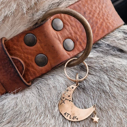 Collier pour chien en cuir CAMEL – Cuir italien tanné végétal