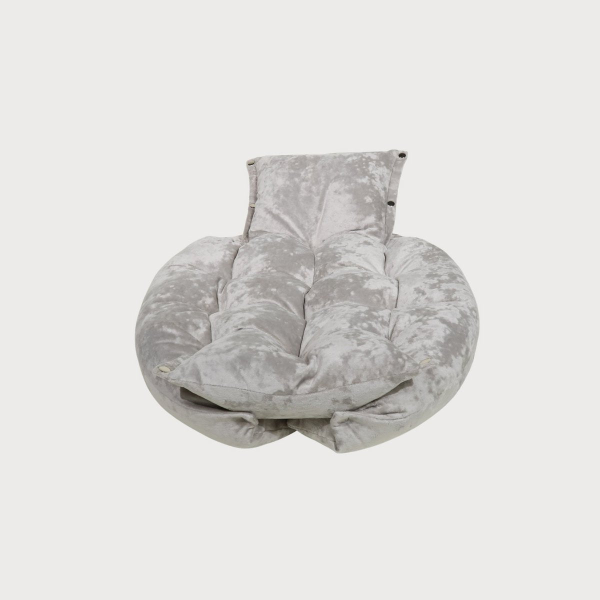 Lit pour chien transformable MALIBU – Velours marbre beige clair