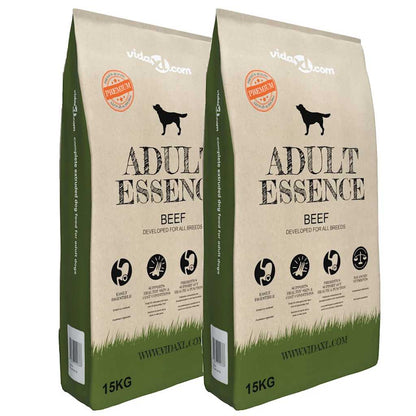 Croquettes chien adulte Adult Essence Bœuf – 2 × 15 kg