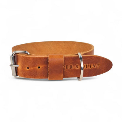 Collier pour chien en cuir CAMEL – Cuir italien tanné végétal