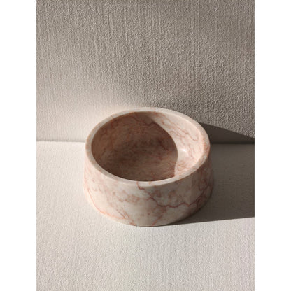 ANIMAUX D'ATELIER | Bol de nourriture en marbre | Crème Rose