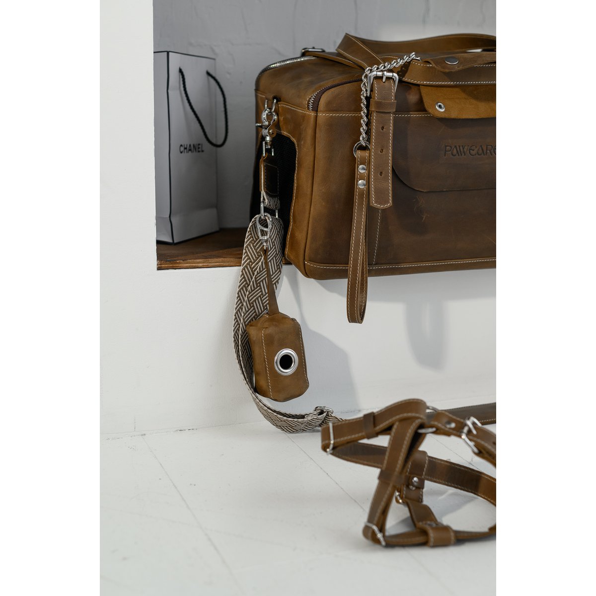 Sac de transport en cuir véritable pour chien et chat – PAWEREA