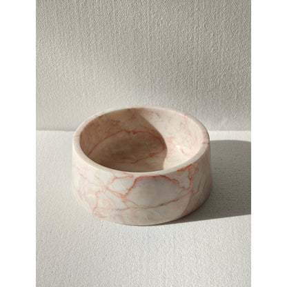 ANIMAUX D'ATELIER | Bol de nourriture en marbre | Crème Rose
